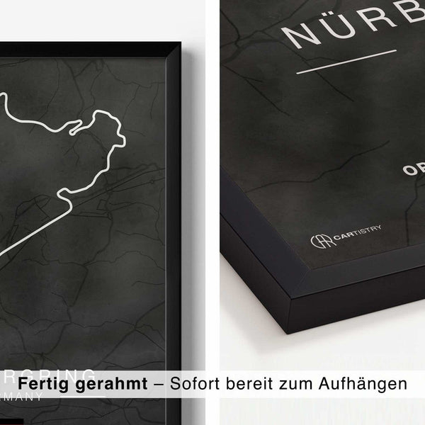 Lade das Bild in den Galerie-Viewer, 3er Set Rennstrecken Poster Deutschland - Dunkel