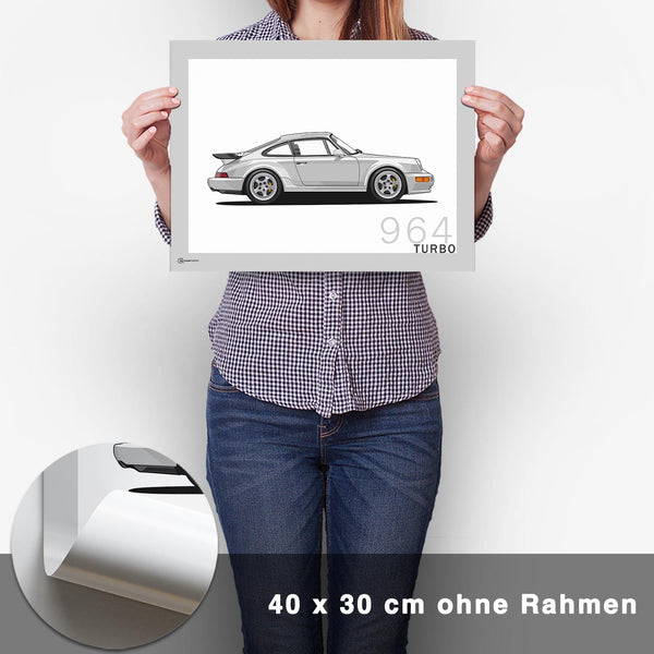 Lade das Bild in den Galerie-Viewer, 911 Turbo (964) Artwork Poster - CARTISTRY