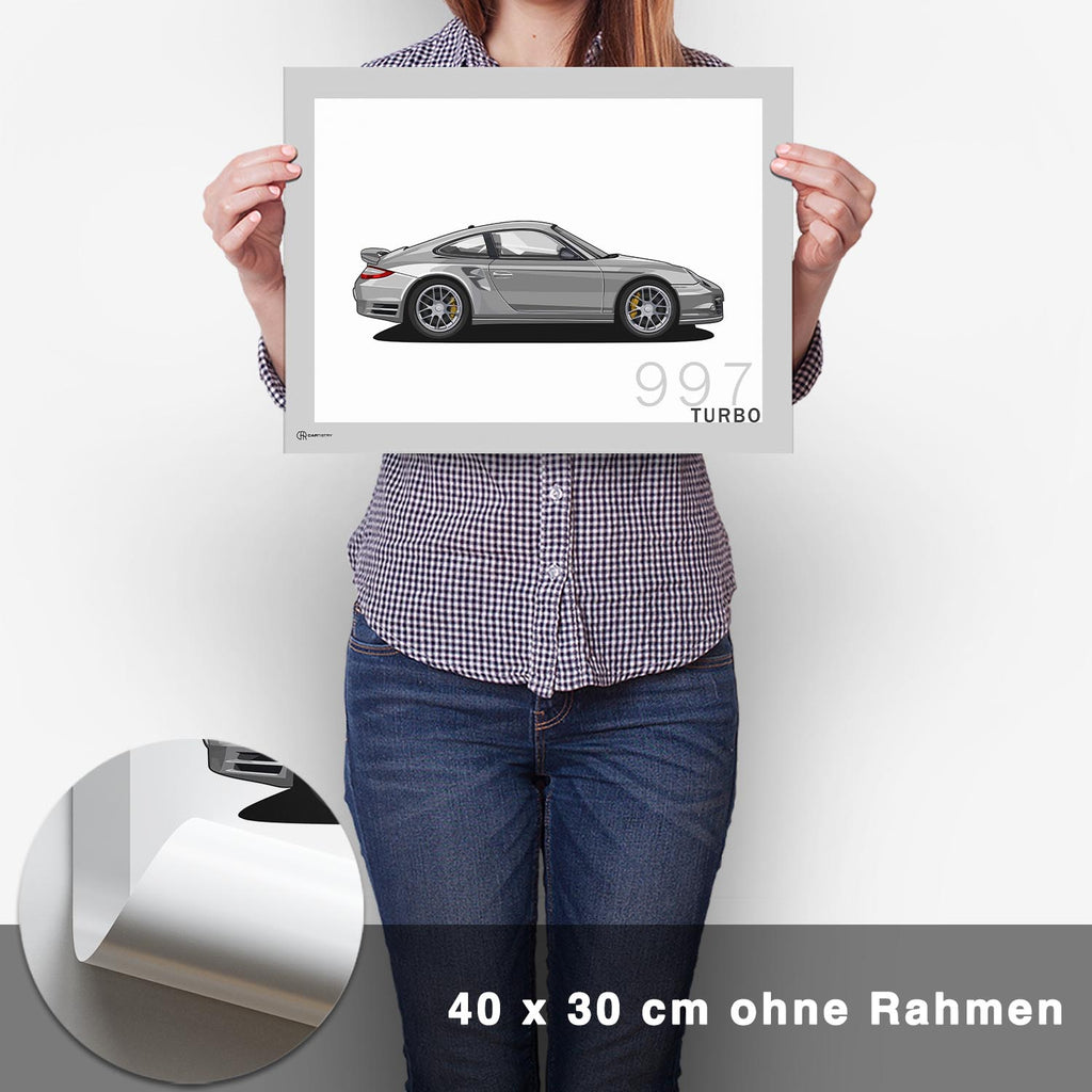 911 Turbo (997) Artwork Poster - CARTISTRY