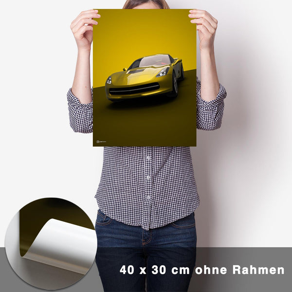 Lade das Bild in den Galerie-Viewer, Corvette C7 Poster - CARTISTRY