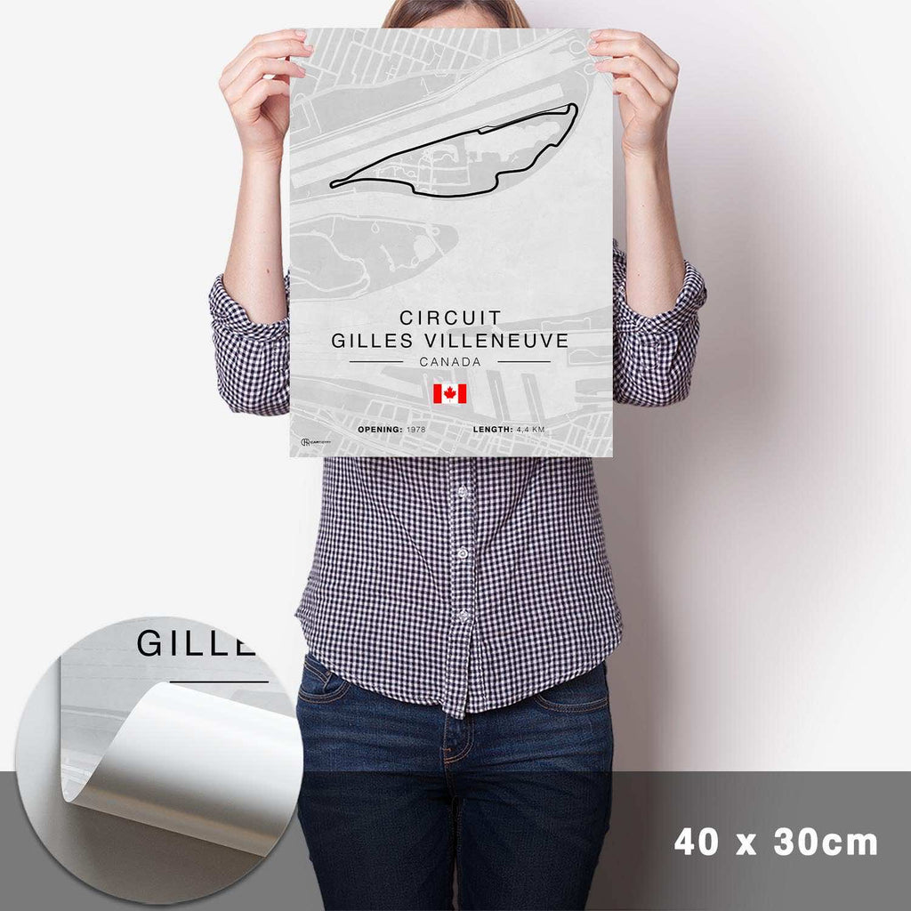 Gilles Villeneuve Rennstrecken Poster - Hell - Cartistry