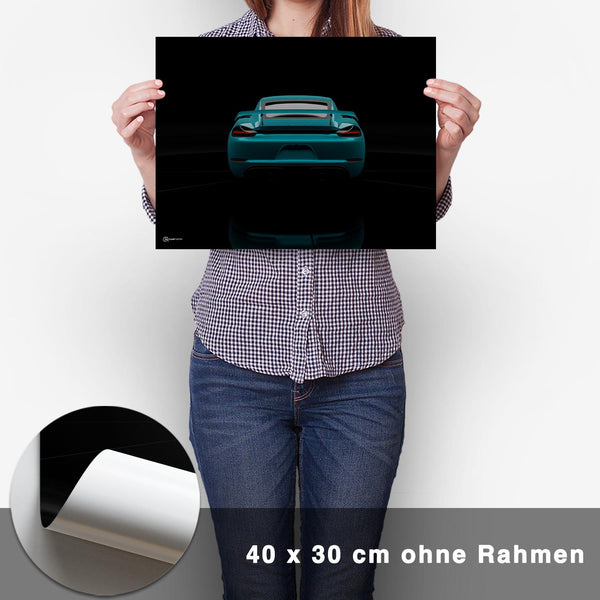 Lade das Bild in den Galerie-Viewer, Cayman GT4 Dark Heck Poster - CARTISTRY