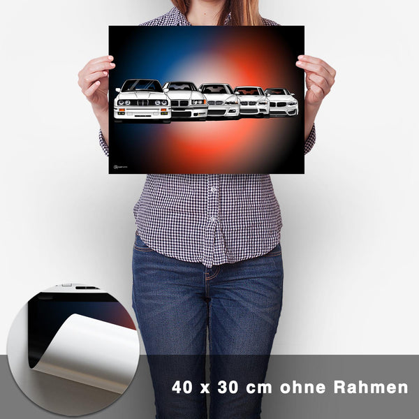 Lade das Bild in den Galerie-Viewer, M3 Generationen Poster Front Dunkel - CARTISTRY