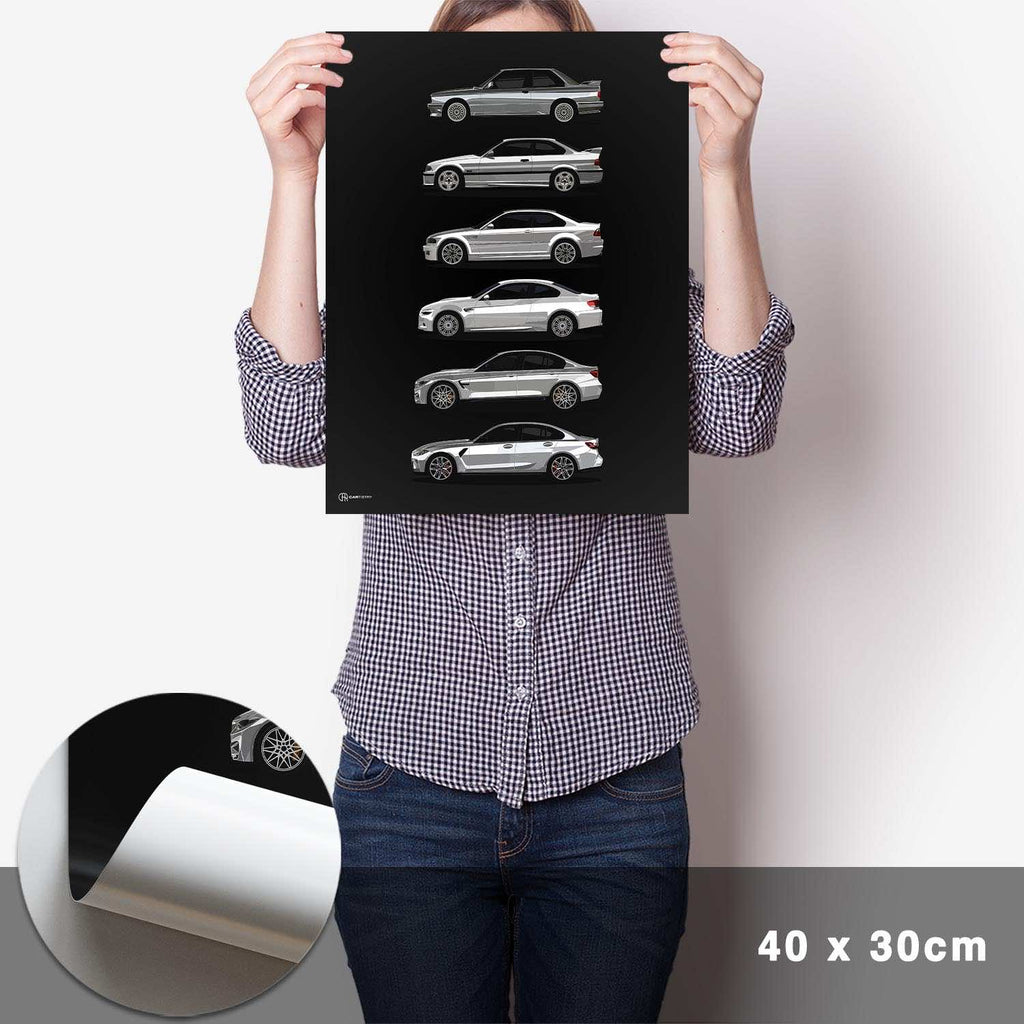 M3 Generationen Poster Seite Dunkel - Cartistry