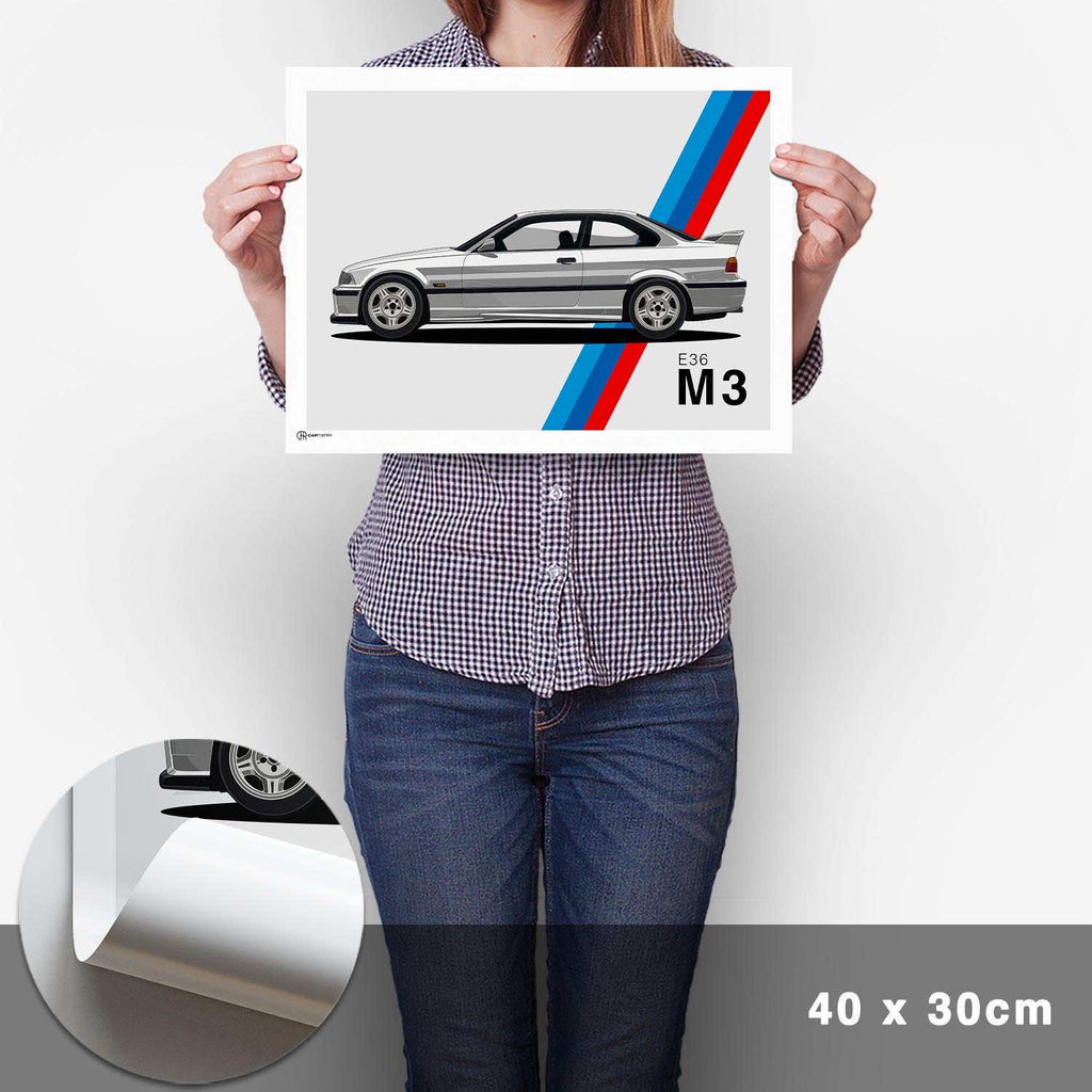 M3 E36 Artwork Poster - Cartistry