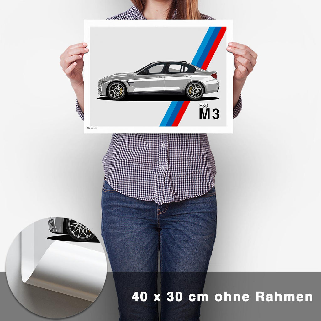 M3 F80 Artwork Poster - CARTISTRY