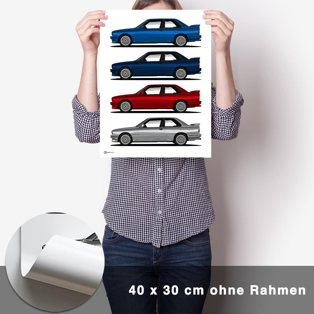 M3 E30 - Colors Poster - CARTISTRY