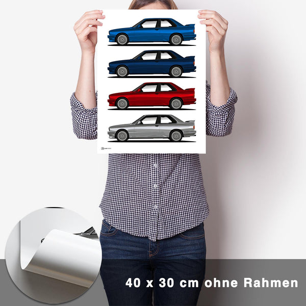 Lade das Bild in den Galerie-Viewer, M3 E30 - Colors Poster - CARTISTRY