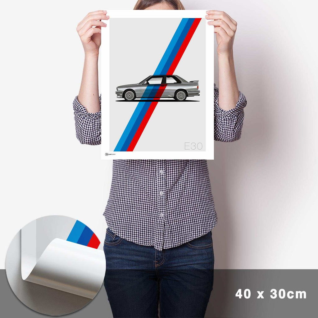 M3 E30 - Stripes Poster - Cartistry