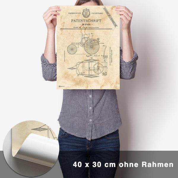 Lade das Bild in den Galerie-Viewer, Patent Poster Carl Benz - CARTISTRY