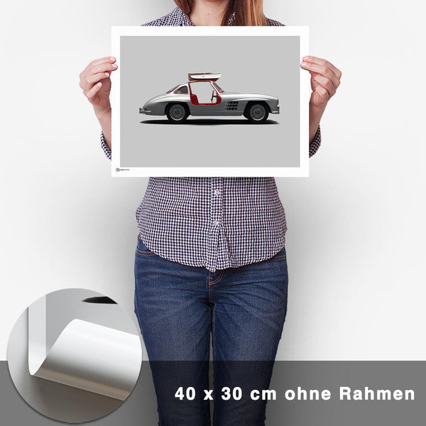 Lade das Bild in den Galerie-Viewer, 300 SL Poster Seite - CARTISTRY