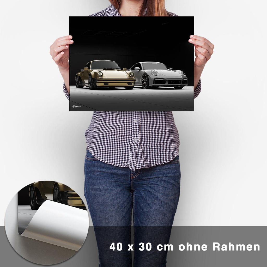 911 Turbo Generationen (930/992) Poster - CARTISTRY