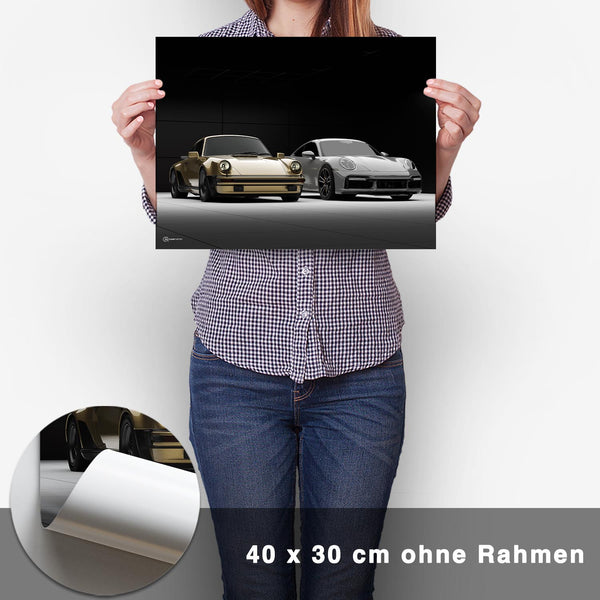 Lade das Bild in den Galerie-Viewer, 911 Turbo Generationen (930/992) Poster - CARTISTRY