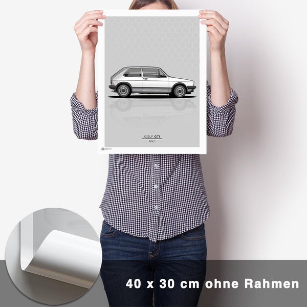 Lade das Bild in den Galerie-Viewer, Golf 1 GTI Poster - CARTISTRY