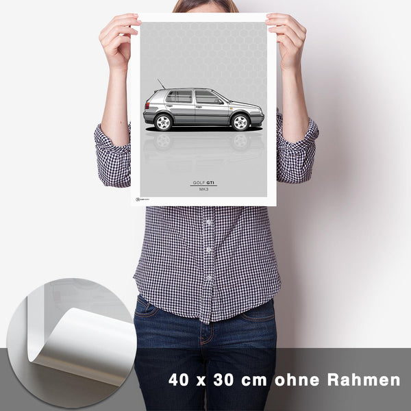 Lade das Bild in den Galerie-Viewer, Golf 3 GTI Poster - CARTISTRY