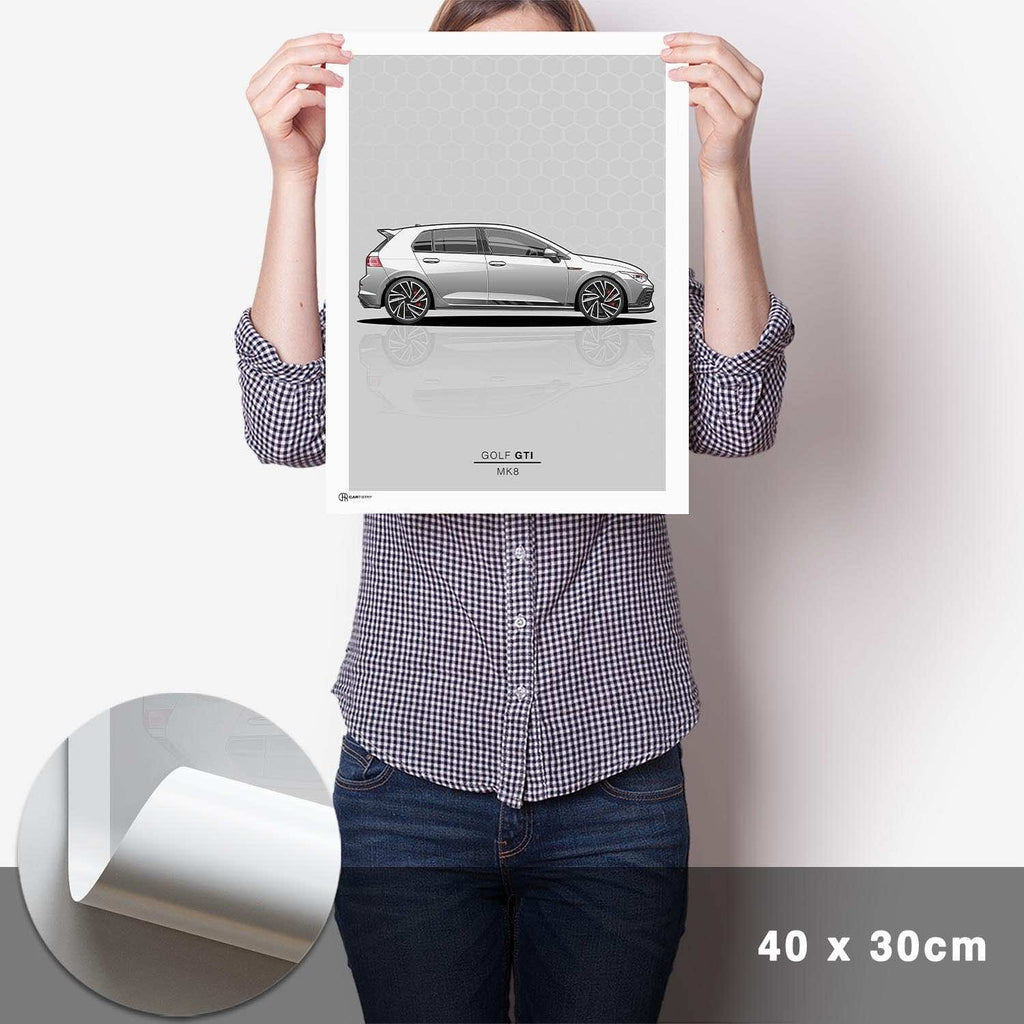 Golf 8 GTI Poster - Cartistry