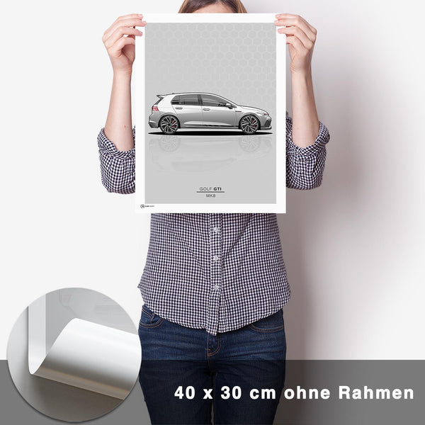 Lade das Bild in den Galerie-Viewer, Golf 8 GTI Poster - CARTISTRY