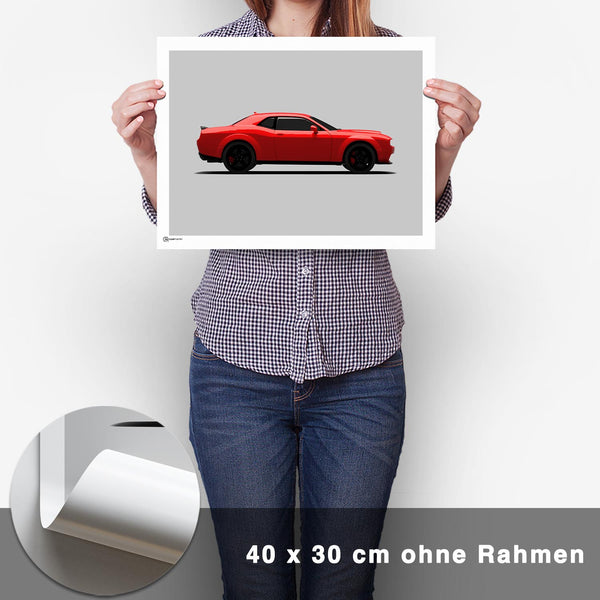 Lade das Bild in den Galerie-Viewer, Challenger SRT Demon Poster Seite - CARTISTRY