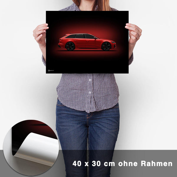 Lade das Bild in den Galerie-Viewer, RS6 Poster Seite Dunkel - CARTISTRY