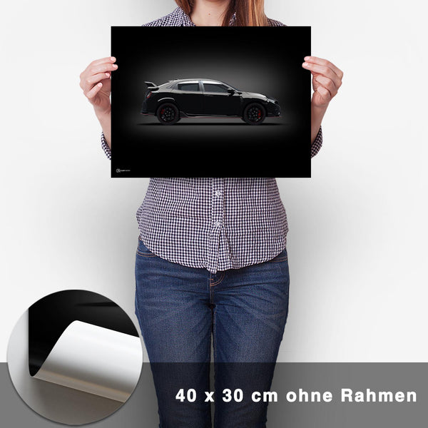 Lade das Bild in den Galerie-Viewer, Civic Type R Poster Seite Dunkel - CARTISTRY