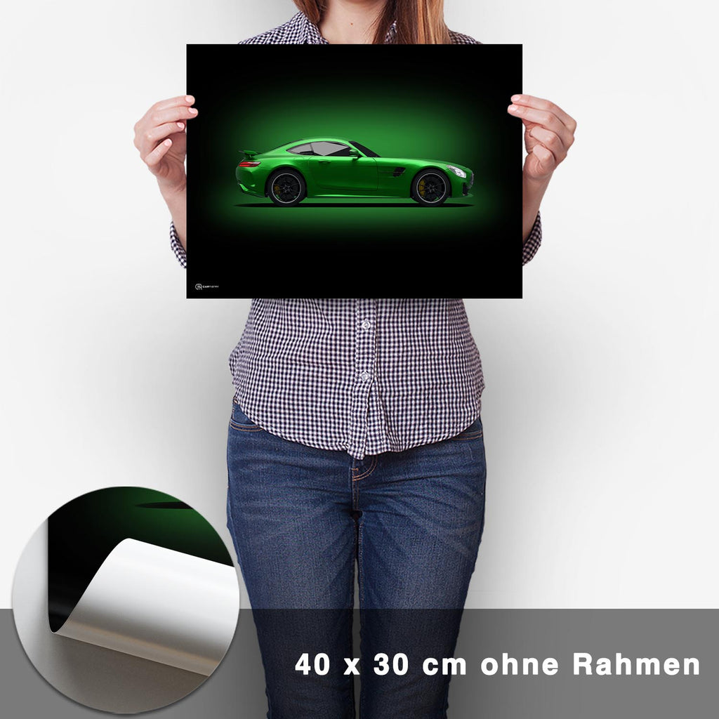 AMG GT R Poster Seite Dunkel - CARTISTRY