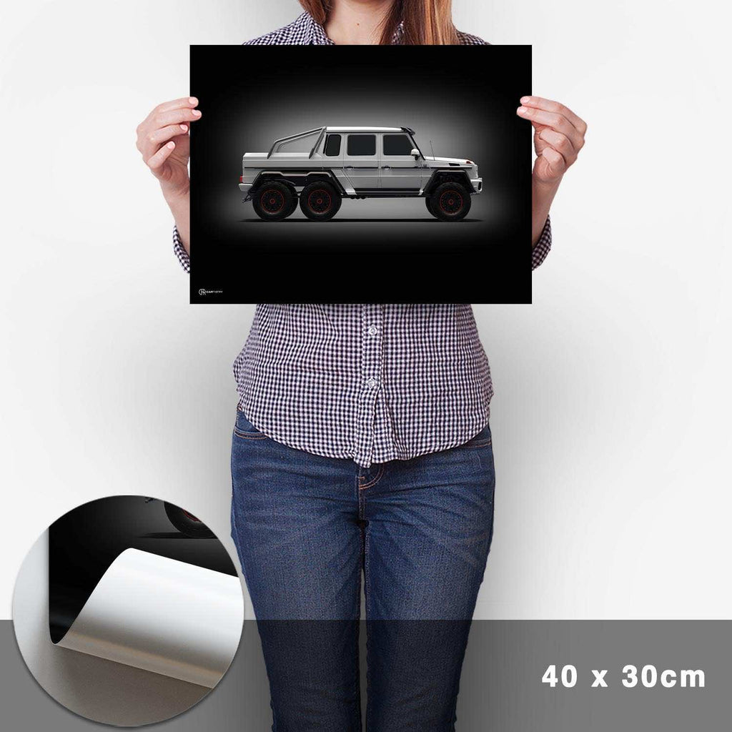 G63 6x6 AMG Poster Seite Dunkel - Cartistry