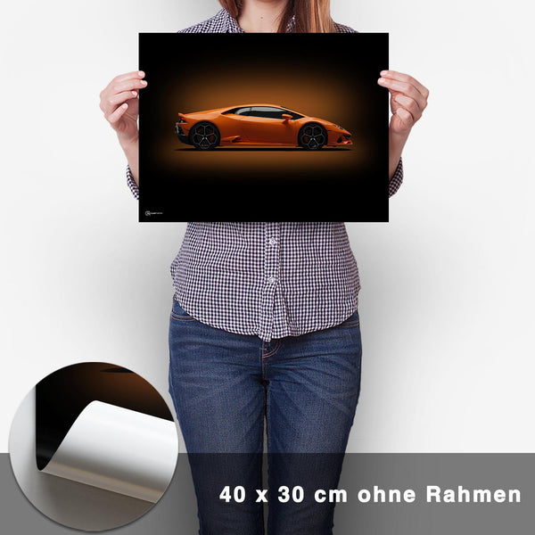 Lade das Bild in den Galerie-Viewer, Huracan Poster Seite Dunkel - CARTISTRY