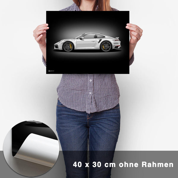 Lade das Bild in den Galerie-Viewer, 911 Turbo (992) Artwork Poster Dunkel - CARTISTRY