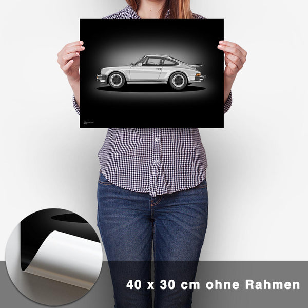 Lade das Bild in den Galerie-Viewer, 911 Turbo (930) Artwork Poster Dunkel - CARTISTRY