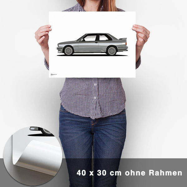 Lade das Bild in den Galerie-Viewer, M3 E30 Artwork Poster Hell - CARTISTRY