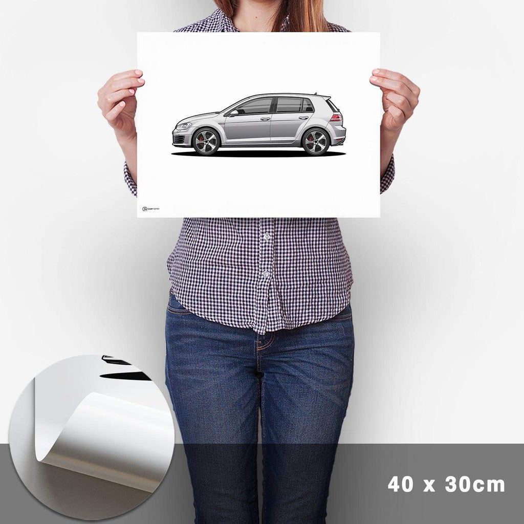 Golf 7 GTI Poster Hell - Cartistry