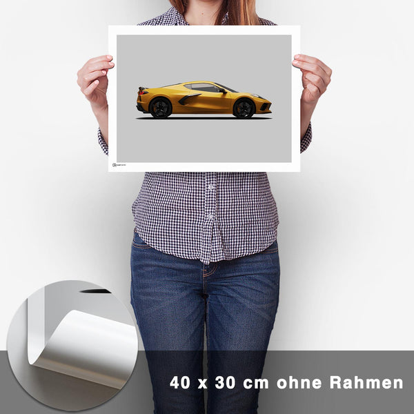 Lade das Bild in den Galerie-Viewer, Corvette C8 Poster Seite - CARTISTRY