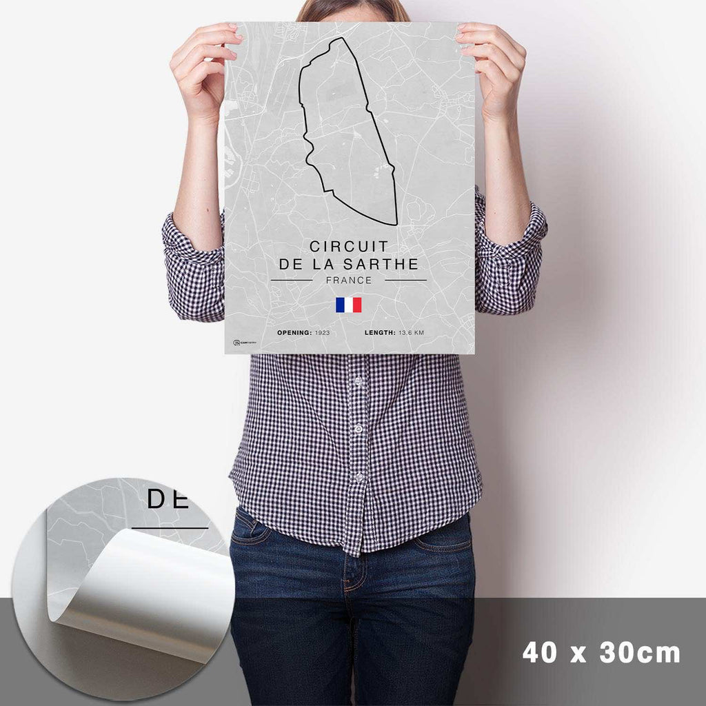Le Mans Rennstrecken Poster - Hell - Cartistry
