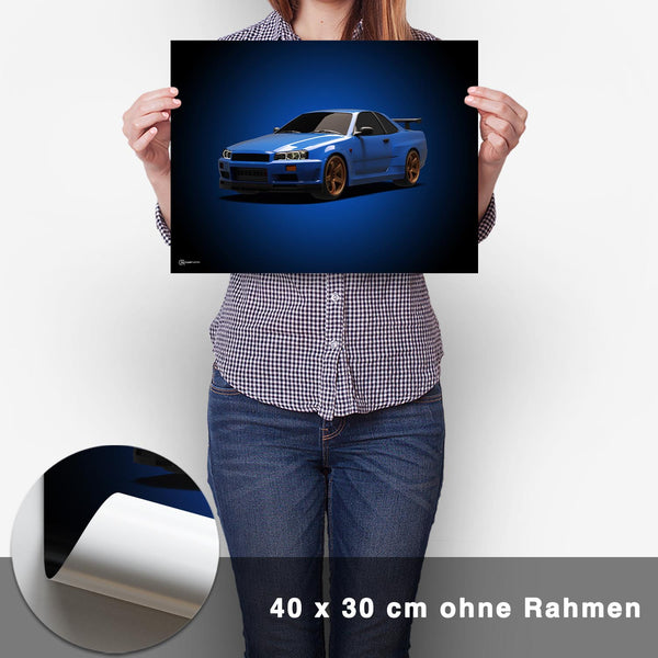 Lade das Bild in den Galerie-Viewer, GT-R R34 Poster - CARTISTRY