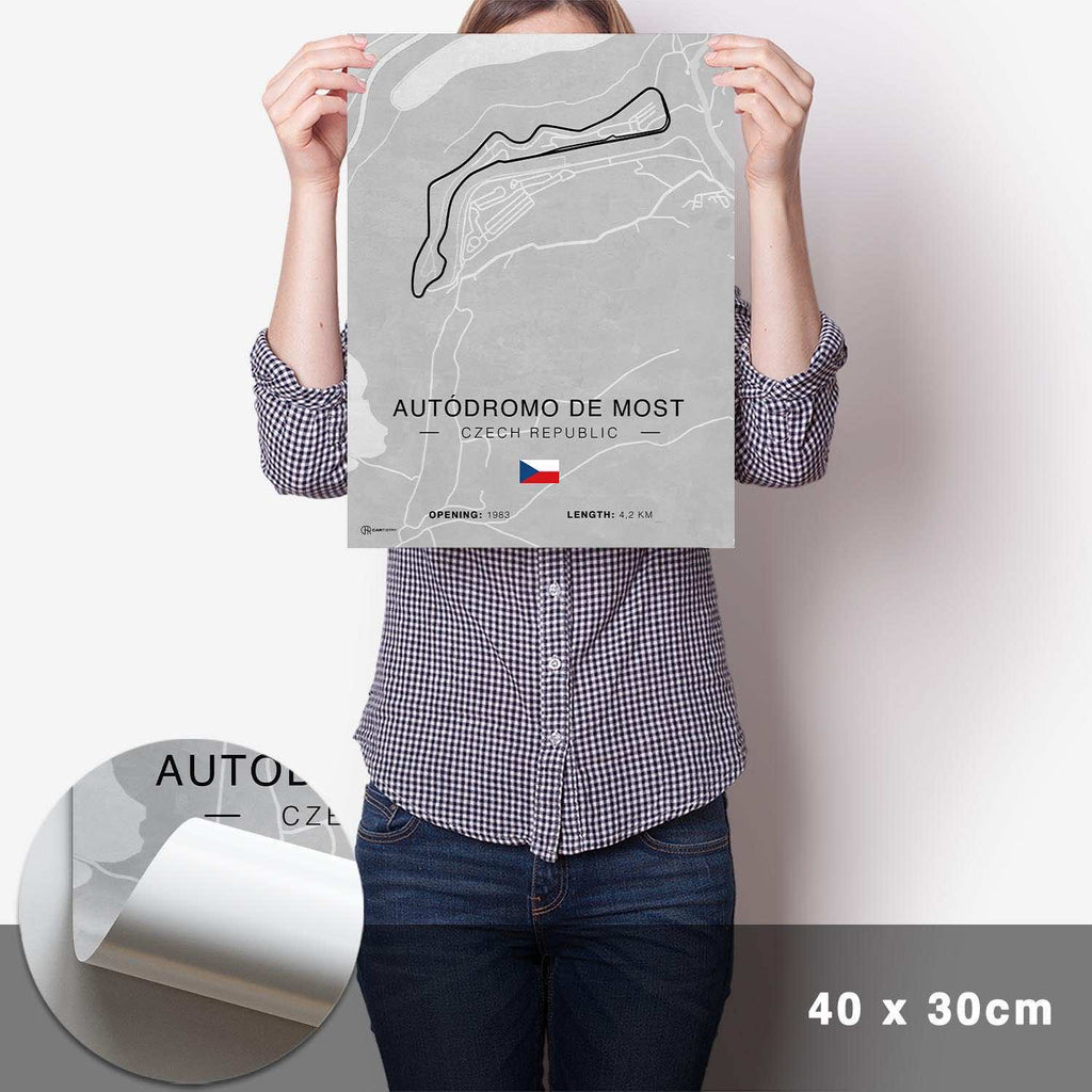 Autodrom Most Rennstrecken Poster - Hell - Cartistry
