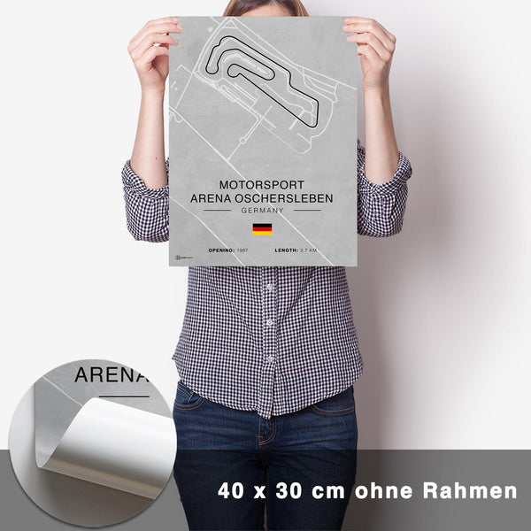 Lade das Bild in den Galerie-Viewer, Oschersleben Rennstrecken Poster - Hell - CARTISTRY