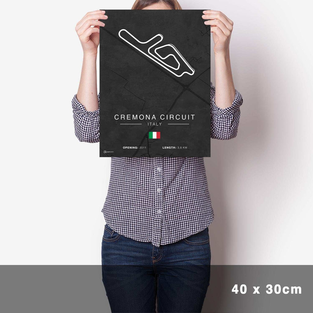 Cremona Rennstrecken Poster - Dunkel - Cartistry