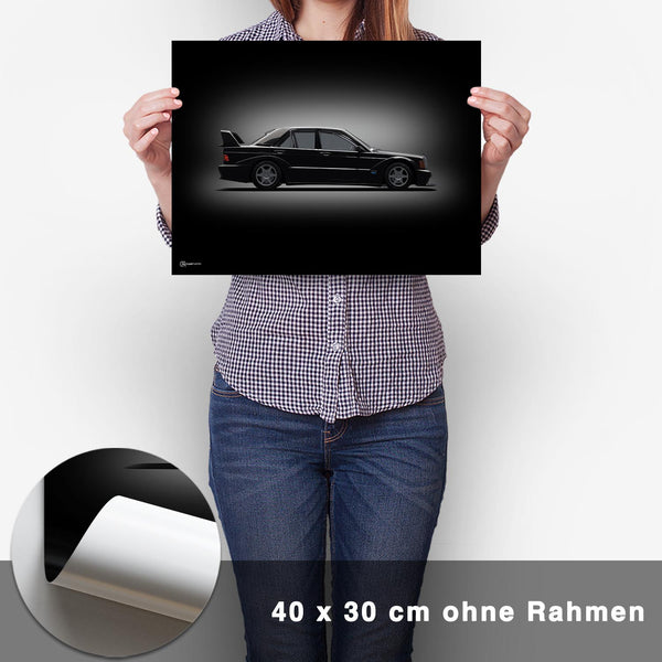 Lade das Bild in den Galerie-Viewer, 190E Evo II Poster Seite Dunkel - CARTISTRY