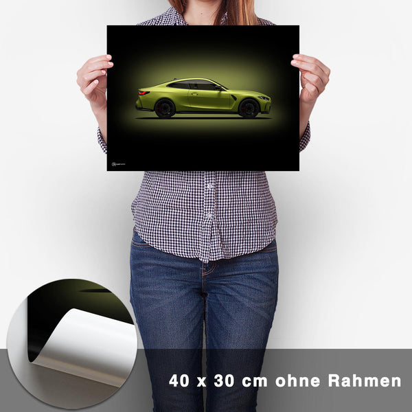 Lade das Bild in den Galerie-Viewer, M4 G82 Poster Seite Dunkel - CARTISTRY