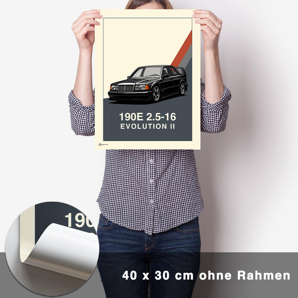 Lade das Bild in den Galerie-Viewer, 190E Evo II Poster - CARTISTRY