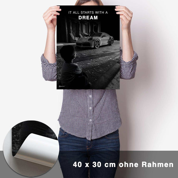 Lade das Bild in den Galerie-Viewer, "It all starts with a dream" Poster - CARTISTRY