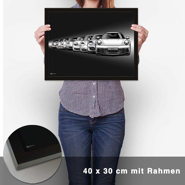 Lade das Bild in den Galerie-Viewer, 911 Generationen Poster Dunkel - CARTISTRY