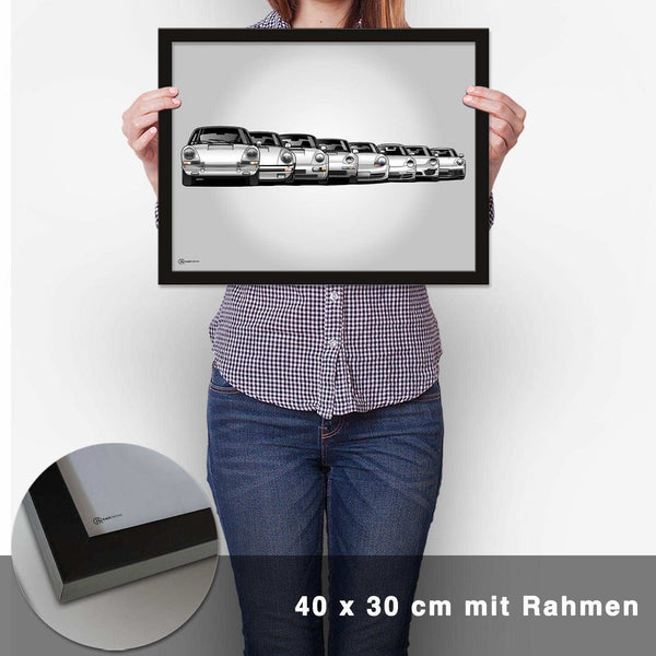 Lade das Bild in den Galerie-Viewer, 911 Generationen Poster Hell - CARTISTRY