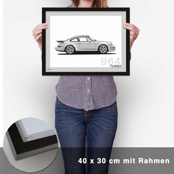 Lade das Bild in den Galerie-Viewer, 911 Turbo (964) Artwork Poster - CARTISTRY