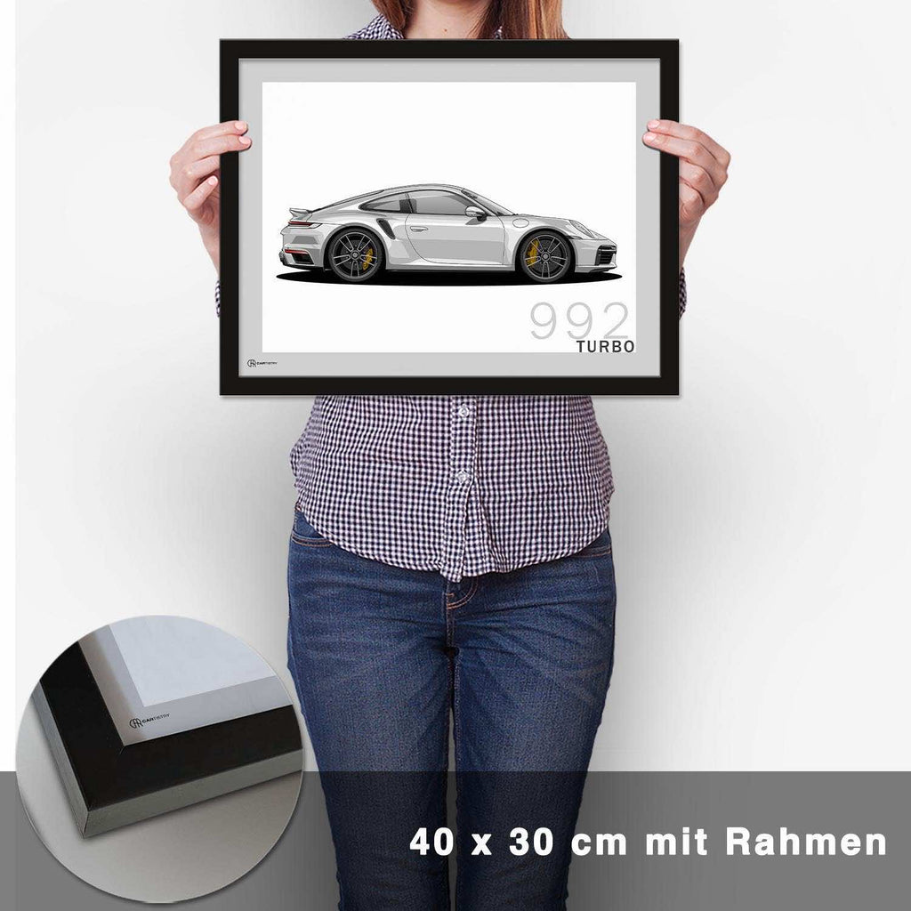 911 Turbo (992) Artwork Poster - CARTISTRY