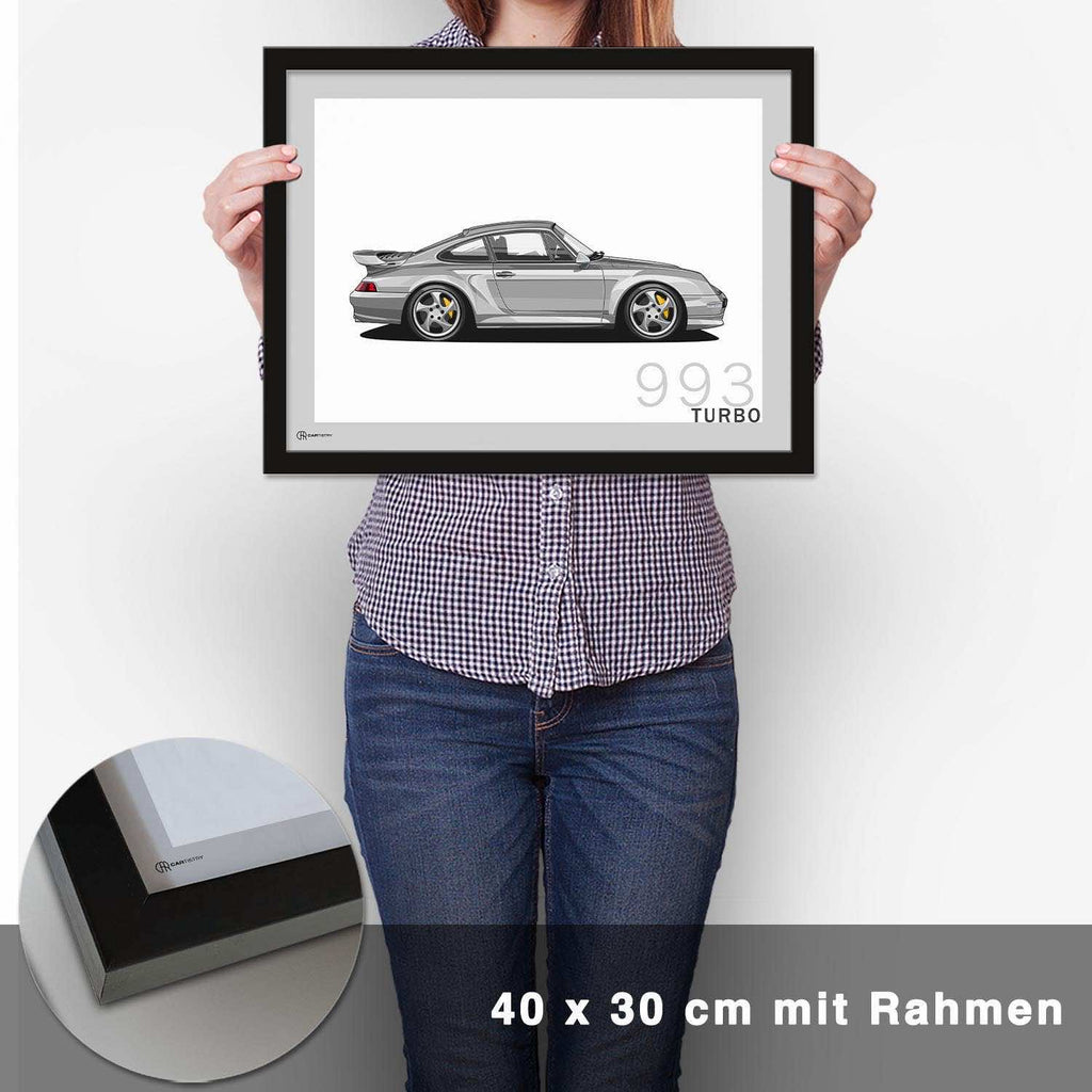 911 Turbo (993) Artwork Poster - CARTISTRY