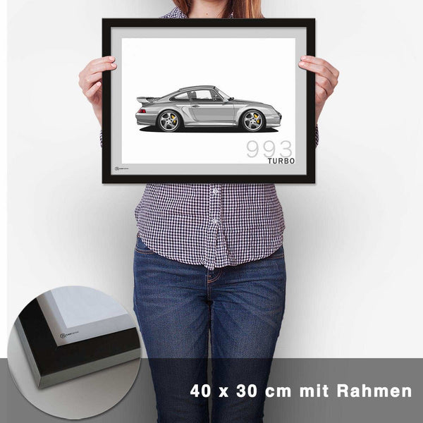 Lade das Bild in den Galerie-Viewer, 911 Turbo (993) Artwork Poster - CARTISTRY