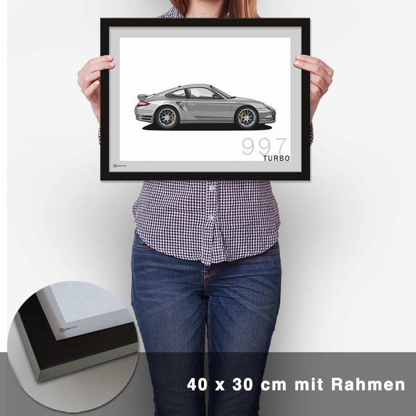 Lade das Bild in den Galerie-Viewer, 911 Turbo (997) Artwork Poster - CARTISTRY