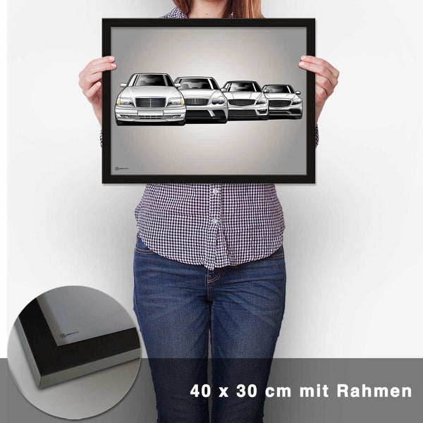 Lade das Bild in den Galerie-Viewer, AMG C-Klasse Generationen Poster Horizontal - CARTISTRY