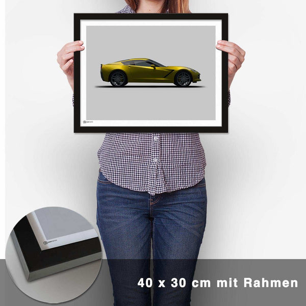 Lade das Bild in den Galerie-Viewer, Corvette C7 Poster Seite - CARTISTRY